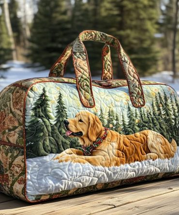 Sunlit Paws Quilted Duffle Bag – Stylish Pet-Inspired Travel Companion for Every Adventure