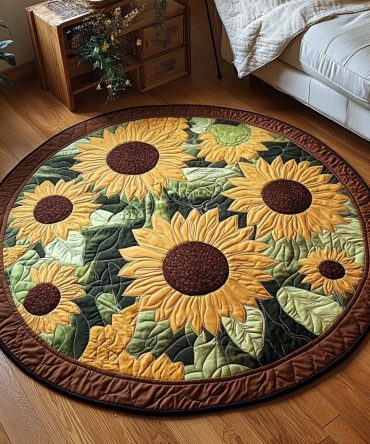 Sunlit Serenity Quilted Round Mat