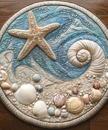 Sunlit Voyage Quilted Round Mat
