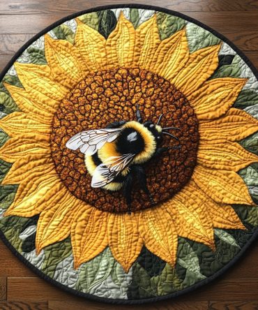 Sunny Charm Quilted Round Mat
