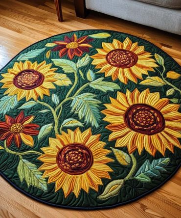 Sunny Dominion Quilted Round Mat