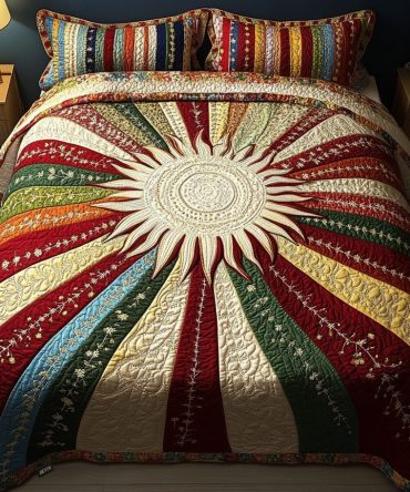 Sunny Glow 3-Piece Quilted Bedding Set