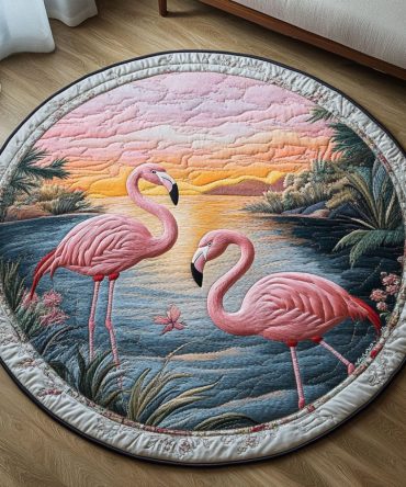 Sunset Dream Quilted Round Mat