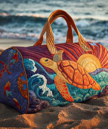 Sunset Glide Quilted Duffle Bag - Stylish Travel Companion for Every Adventure