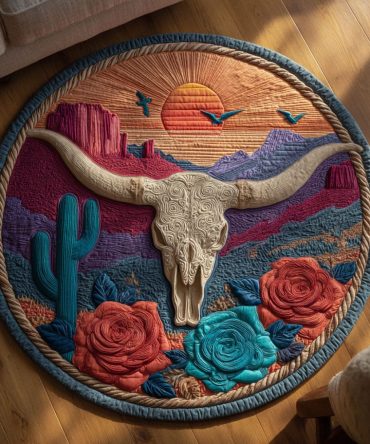 Sunset Mesa Quilted Round Mat