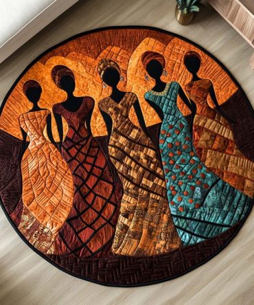 Sunset Queens Quilted Round Mat