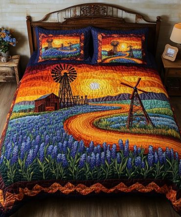 Sunset Texas 3-Piece Quilted Bedding Set