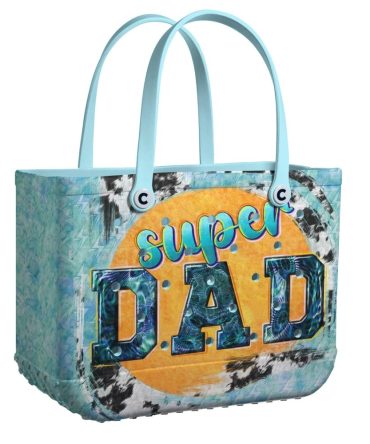 Bucket Tote Bag, Limited Edition Bogg Bag, Beach Bag Super Dad