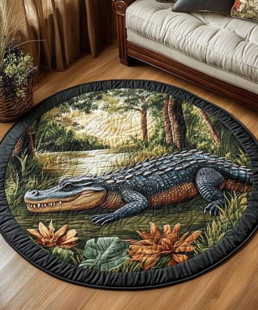 Swamp Style Quilted Round Mat