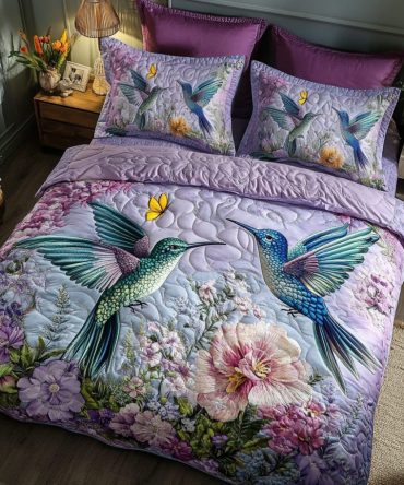 Sweet Nectar 3-Piece Quilted Bedding Set