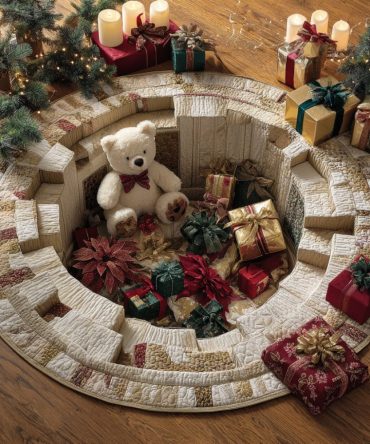 Teddy Valley Quilted Round Mat