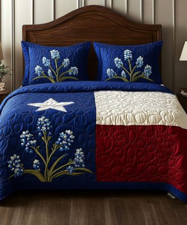 Texas Pride 3-Piece Quilted Bedding Set