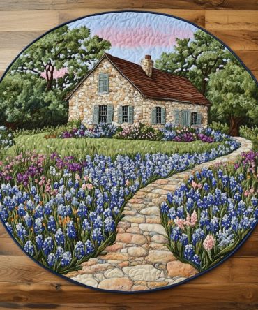 Texas Beauty Quilted Round Mat