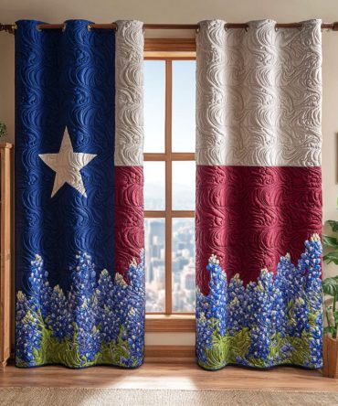 Texas Bloom Quilted Curtains