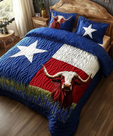 Texas Pride 3-Piece Quilted Bedding Set