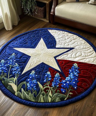 Texas Pride Quilted Round Mat