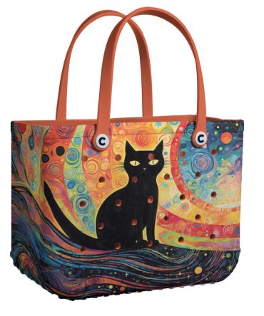 Bucket Tote Bag, Limited Edition Bogg Bag, Beach Bag The Starry Cat