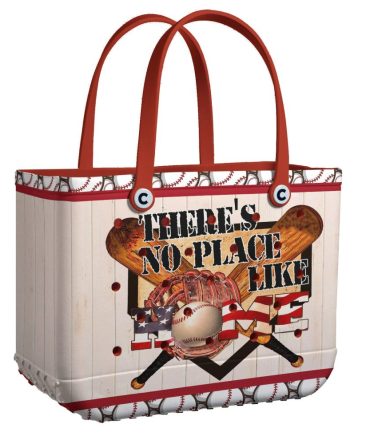 Baseball-Themed Tote Bag - 'There'S No Place Like Home' Design - Perfect For Sports Fans