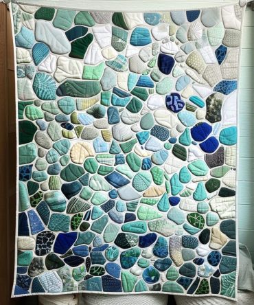 Tidal Mosaic Quilted Blanket