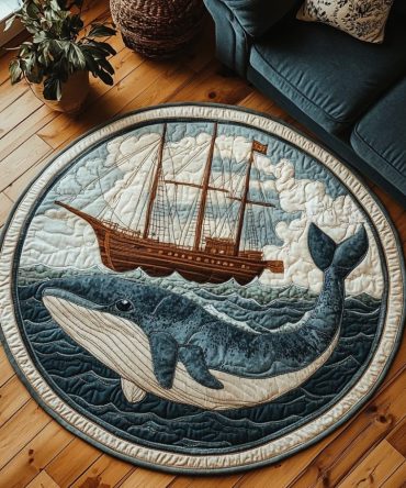 Tidal Grace Quilted Round Mat