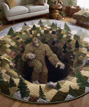 Timber Stalker Quilted Round Mat