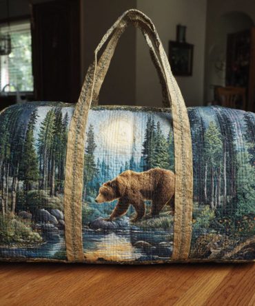 Timberline Spirit Quilted Duffle Bag — Quilted Weekender Travel Duffel, Outdoor-Inspired Carry-On for Adventure & Gym