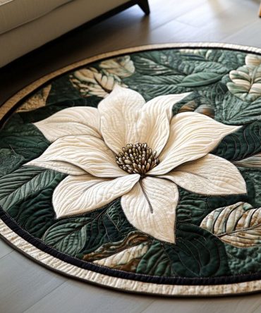 Timeless Blossom Quilted Round Mat