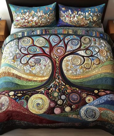 Timeless Growth 3-Piece Quilted Bedding Set