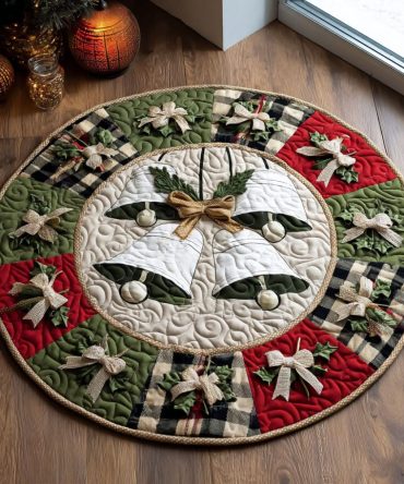 Timeless Noel Quilted Round Mat