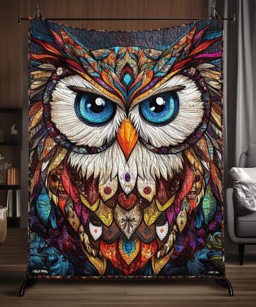 Traditional Owl Quilted Blanket