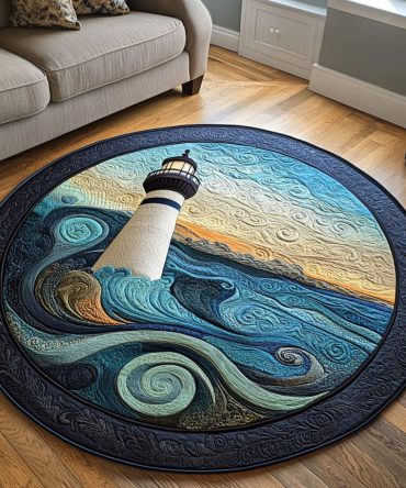 Tranquil Breeze Quilted Round Mat