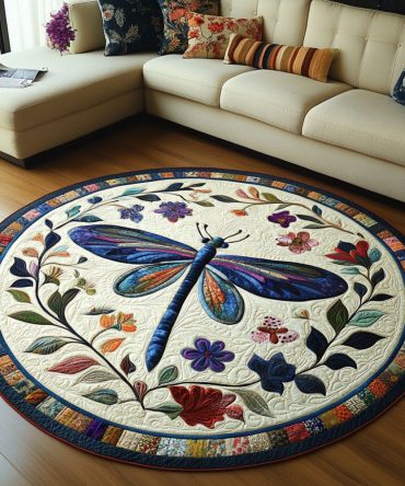 Tranquil Flight Quilted Round Mat