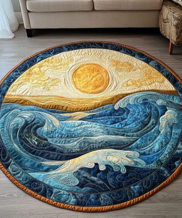 Tranquil Tides Quilted Round Mat