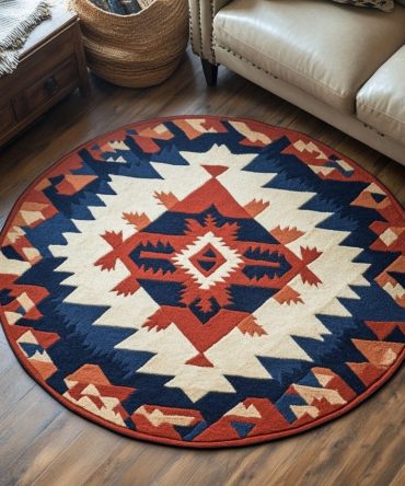 Tribal Echo Quilted Round Mat
