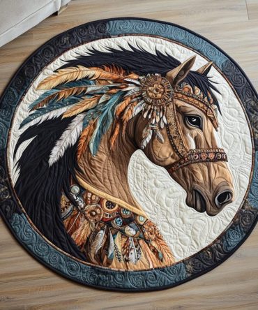 Tribal Spirit Quilted Round Mat