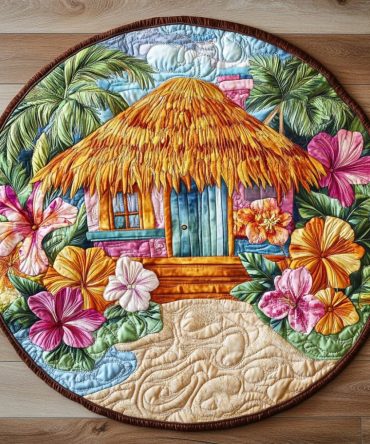 Tropical Cottage Quilted Round Mat