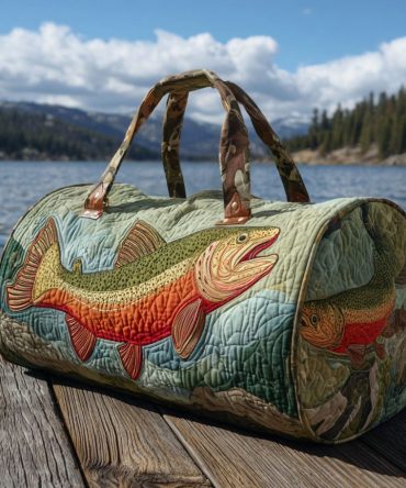 Trout Spirit Quilted Duffle Bag - Stylish Travel Companion for Outdoor Enthusiasts