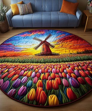 Tulip Horizon Quilted Round Mat