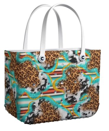 Vibrant Leopard Print Tote Bag - Stylish & Spacious With Unique Design For Everyday Use