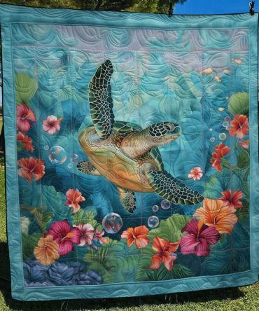 Turtle Cove Quilted Blanket