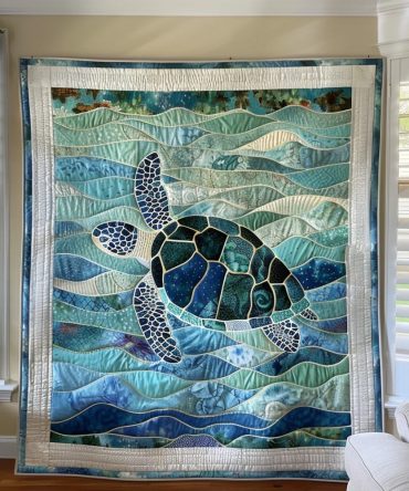 Turtle Tranquility Quilted Blanket