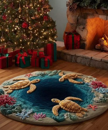 Turtle Dreams Quilted Round Mat