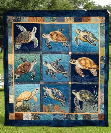 Turtle Lagoon Quilted Blanket