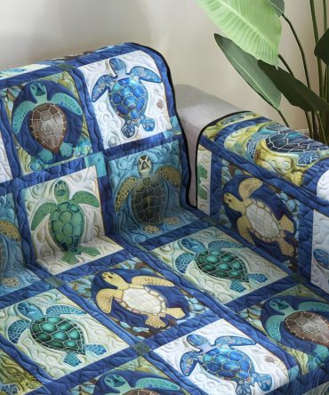 Turtle Tide Quilted Sofa Cover