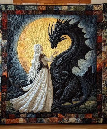 Twilight Dragon Queen Quilted Blanket
