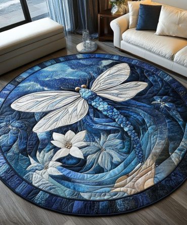 Twilight Flutter Quilted Round Mat
