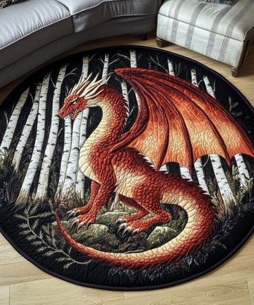 Twilight Fury Quilted Round Mat