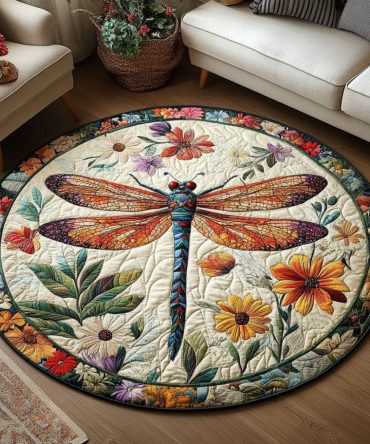 Twilight Glimmer Quilted Round Mat