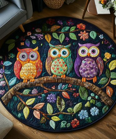 Twilight Guardians Quilted Round Mat