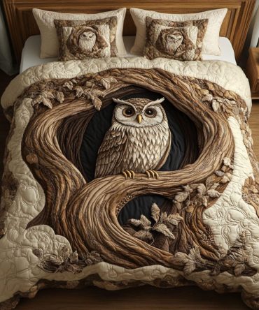 Twilight Wisdom 3-Piece Quilted Bedding Set